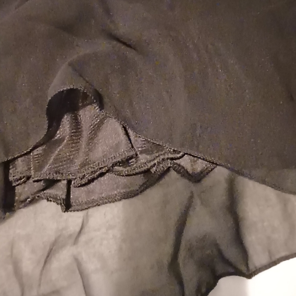 Sexy One Sleeve Lil Black Mini Dress w sheer overlay - Picture 4 of 5